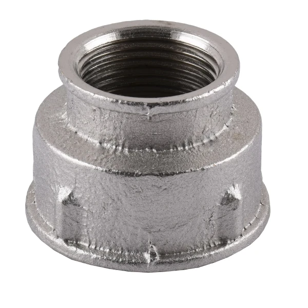 Муфта редукционная 1 1/2″х 1″ВВ никелированная А0309А(нк)