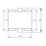 Ниппель 1 1/4″НН никелированный А0516А(нк)