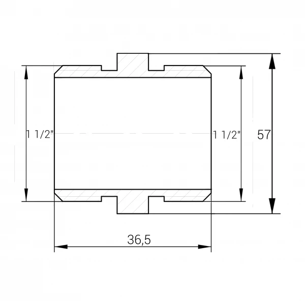 Ниппель 1 1/2″НН никелированный А0535А(нк)