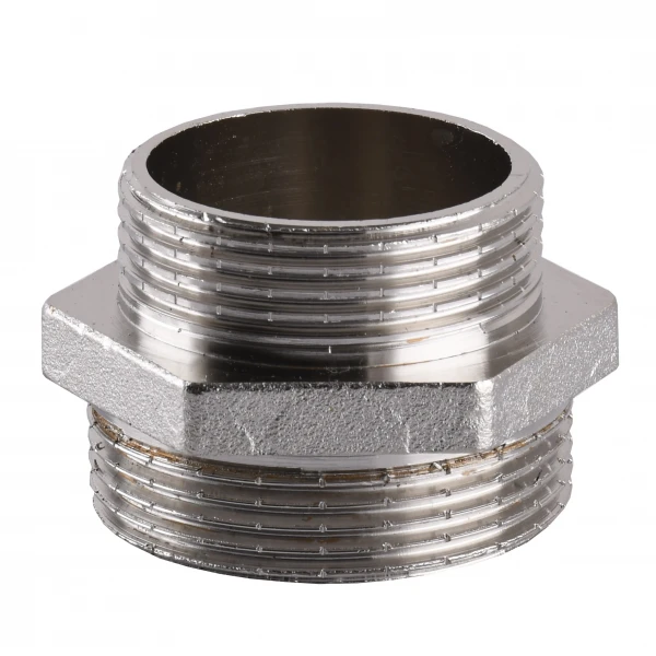 Ниппель редукционный 1 1/2″х1 1/4″НН никелированный А0522А(нк)