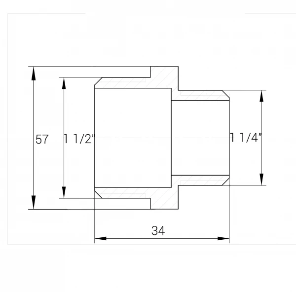 Ниппель редукционный 1 1/2″х1 1/4″НН никелированный А0522А(нк)