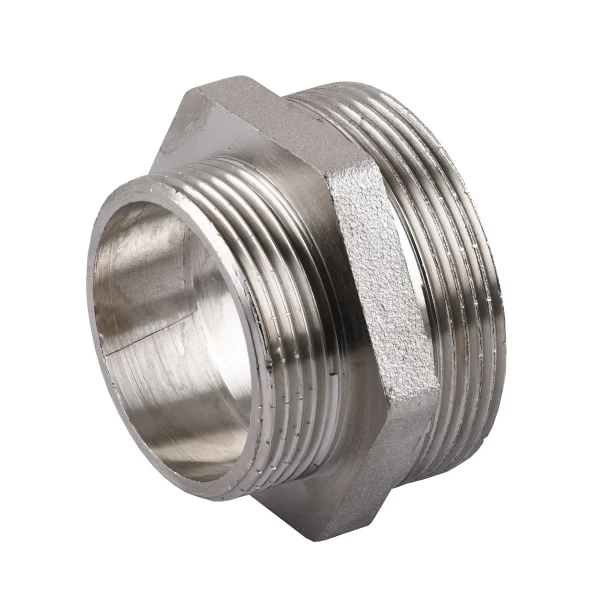 Ниппель редукционный 1 1/2″х 1″НН никелированный А0509А(нк)