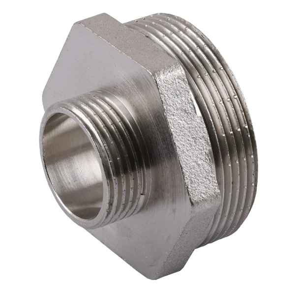 Ниппель редукционный 1 1/2″х 3/4″НН никелированный А0510А(нк)