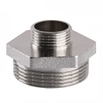 Ниппель редукционный 1 1/2″х 3/4″НН никелированный А0510А(нк)