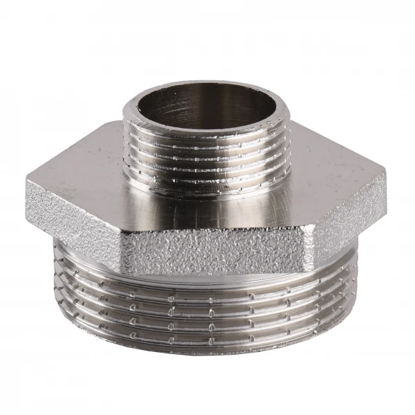 Ниппель редукционный 1 1/2″х 3/4″НН никелированный А0510А(нк)