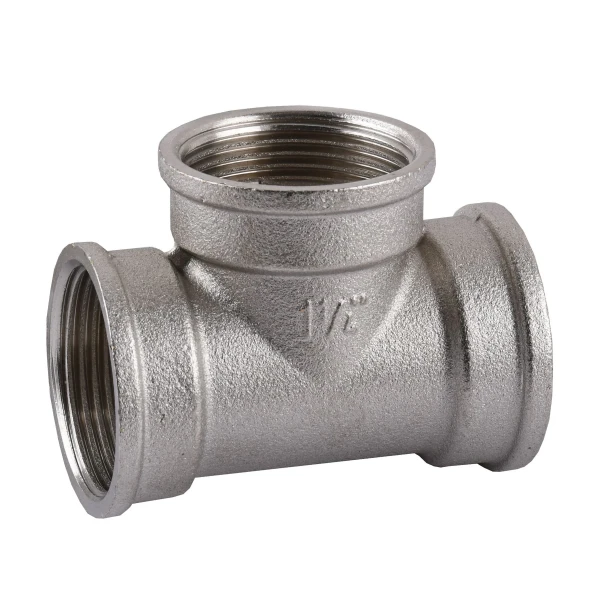 Тройник 1 1/4″ВВВ никелированный A0208-1А(нк)
