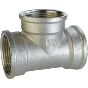 Тройник 1 1/4″ВВВ никелированный A0208-1А(нк)
