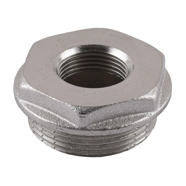 Футорка 1 1/2″х 3/4″НВ никелированная А0753А(нк)