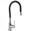 Змішувач для кухні DOMINO ELLIPSE DCC-203L-BLACK гофровилив Чорний,,На Гайці