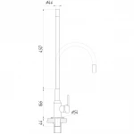 Смеситель для кухни DOMINO ELLIPSE DCC-203L-BLACK