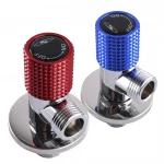 !!Набір кранів кутових кераміка SOLOMON EXCLUSIVE 1/2″X1/2″ 9889 RED/BLUE (1уп.)