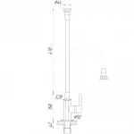 Смеситель для кухни Domino PRESTIGE DPS-203SA-G03