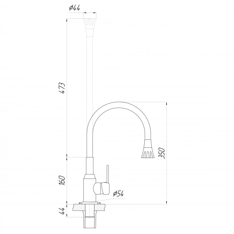 Змішувач для кухні Domino ELLIPSE DCC-203SA-S21