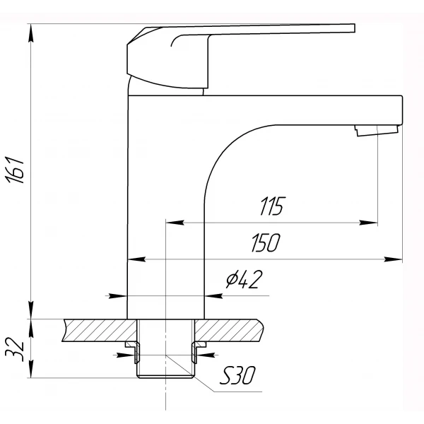 Смеситель для умывальника DOMINO DD-401