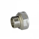 Переходник редукционный 1/2″х3/8″ВН никелированный А0619А(нк)