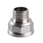 Переходник редукционный 1/2″х3/8″ВН никелированный А0619А(нк)