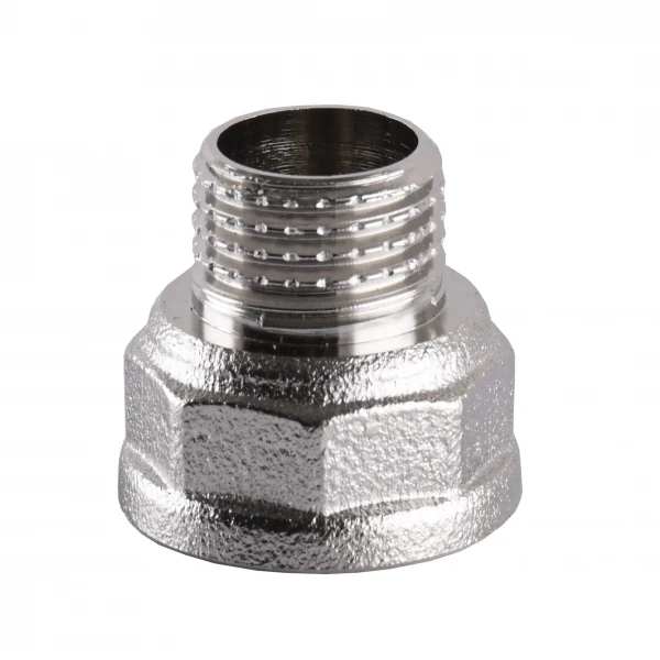 Переходник редукционный 1/2″х3/8″ВН никелированный А0619А(нк)