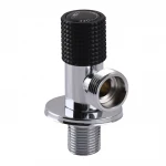 Кран кутовий кераміка SOLOMON EXCLUSIVE 1/2″X3/4″ 989 BLACK/CHROME ( 1шт.)