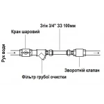 Резьбовое соединение (сгон) прямое латунное 3/4″ЗР х 3/4″ЗР литейное длина-100мм 0643Б