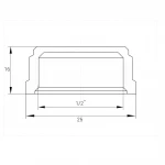 Заглушка 1/2″В никелированная под пломбу А1001Ако(нк)