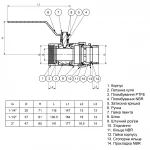 Кран кульовий з американкою Q PROFESSIONAL QP003 PN40 2″