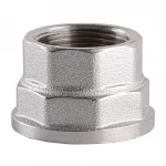 Муфта редукционная 1 1/2″х1 1/4″ВВ никелированная восьмигранная А0338А(нк)