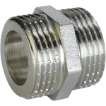 Ниппель 3/8″НН никелированный под прокладку А0530А(нк)