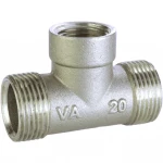 Тройник hедукционный 3/4″х1/2″х3/4″НВН никелированный A0224А(нк)