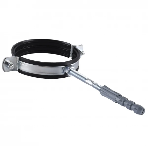 Хомут трубный SOLOMON  (комплект)  4″, 108-118мм з винтом 10х120 c дюбелем