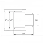 Ниппель редукционный 1/2″х3/8″НН латунный А0542А