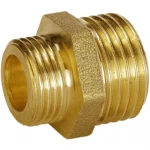 Ниппель редукционный 1/2″х3/8″НН латунный А0542А