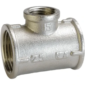 Тройник hедукционный 1″х1/2″х1″ВВВ никелированный А0206А(нк)