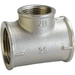 Тройник hедукционный 1″х3/4″х1″ВВВ никелированный А0220А(нк)
