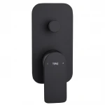 Смеситель для ванны встроенный TOPAZ SARDINIA TSG 08202-V-H20-BL 2 выхода, излив 190 мм, Черный