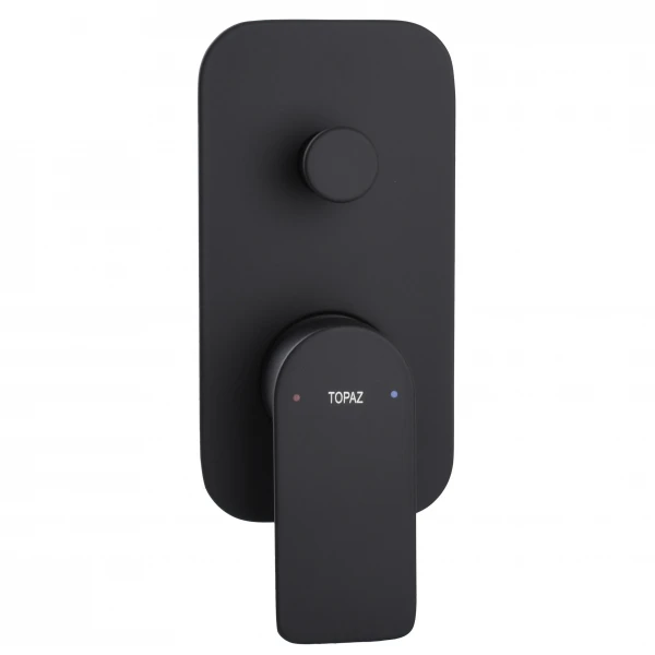 Смеситель для ванны встроенный TOPAZ SARDINIA TSG 08202-V-H20-BL 2 выхода, излив 190 мм, Черный