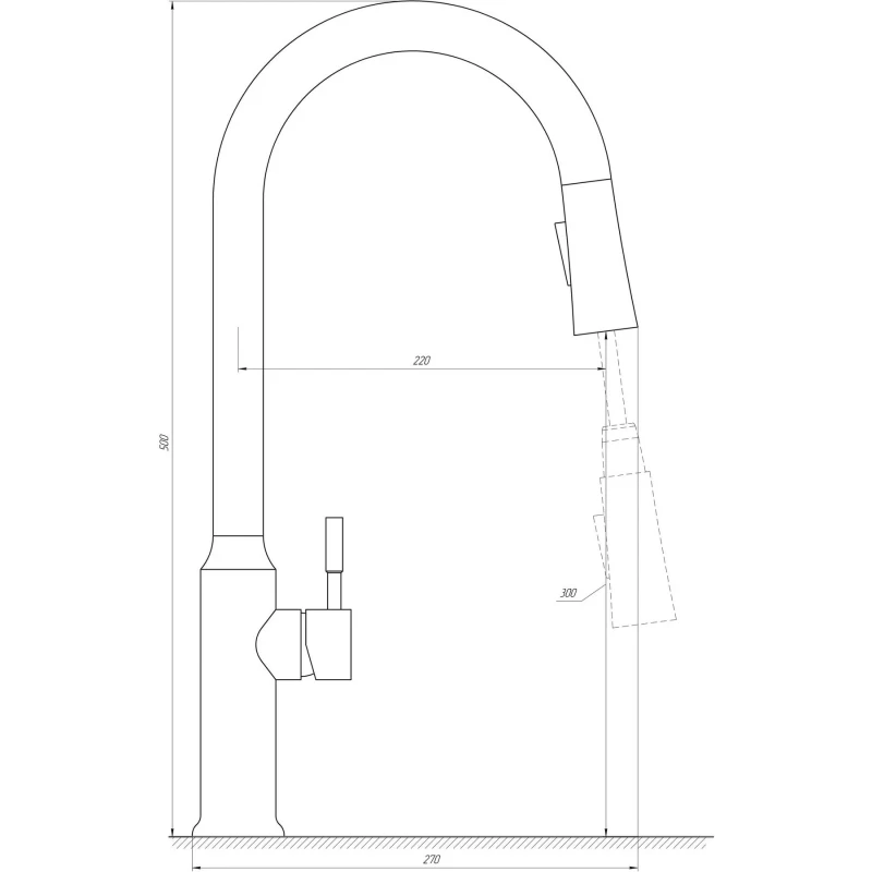 Смеситель для кухни Globus Lux ALPEN SBT1-2033-GP