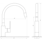Смеситель для кухни DOMINO MALIBU DMM-203LR-GP-BL