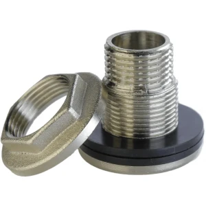 Врезка в бак 1/2″Н никелированное усиленное Б5101А(нк)