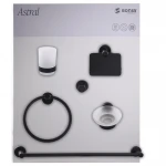 Набор аксессуаров для ванной  SONIA ASTRAL KIT BLACK ( 6 предметов) 185214