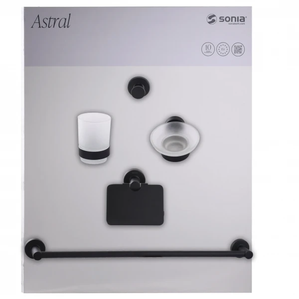 Набор аксессуаров для ванной  SONIA ASTRAL KIT BLACK ( 5 предметов) 185788