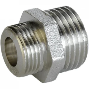 Ниппель редукционный 3/4″х1/2″НН никелированный под прокладку А0511-1А(нк)