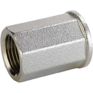 Муфта 3/4″ВВ никелированная восьмигранная А0352А(нк)