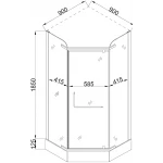 Душова кабіна пятикутна RABA L90TB (L90BT) BRAVO (2уп.)