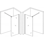 Душевая перегородка LEGA 120ТB (120BТ) BRAVO (1уп.)