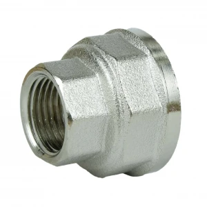 Муфта редукционная 3/4″х1/2″ВВ никелированная восьмигранная А0342А(нк)