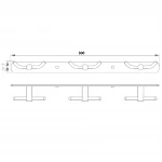 Планка з гачками подвійними 3х2 Globus Lux RM 1503-3