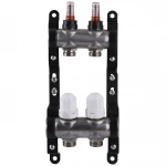 Колектор нержавіюча сталь з вимірювачем витрат ЕСО 001N 1″ x2