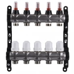 Колектор нержавіюча сталь з вимірювачем витрат ЕСО 001N 1″ x5