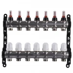 Колектор нержавіюча сталь з вимірювачем витрат ЕСО 001N 1″ x7