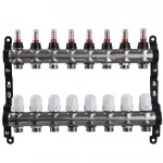 Колектор нержавіюча сталь з вимірювачем витрат ЕСО 001N 1″ x8